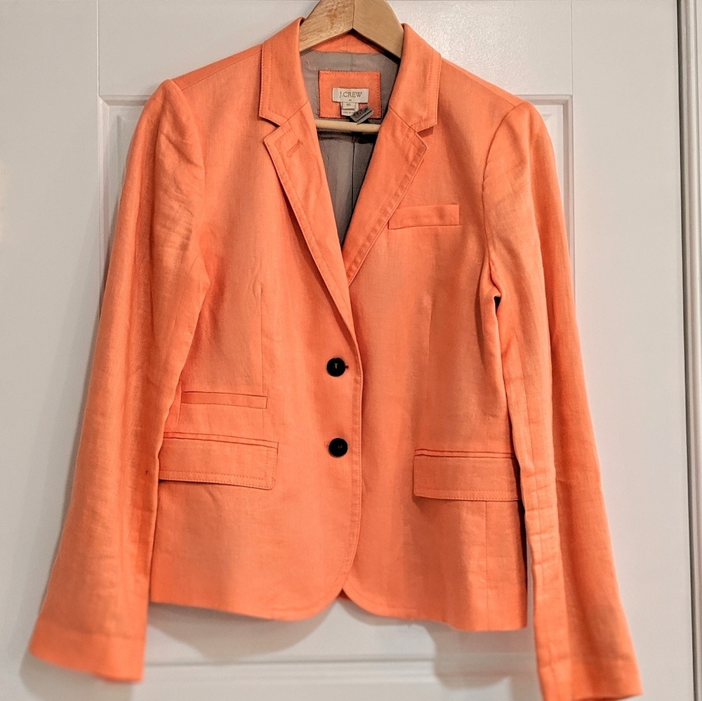 J. Crew Linen Schoolboy Blazer Size 10